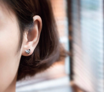 K18WG ハートピアス ダイヤモンド 18K 18金 ダイヤ WG K18 ピアス ハート ハート型 ホワイトゴールド