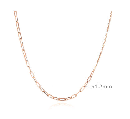 K18PG ボールチェーン ペーパークリップ ネックレス ミックスチェーン 18K チェーンネックレス PG ピンクゴールド 2way