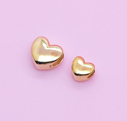 K18YG WG PG ハートチャーム 鏡面 艶消し やすり加工 18K YG パーツ ペンダント ハート イエローゴールド ホワイトゴールド ピンクゴールド