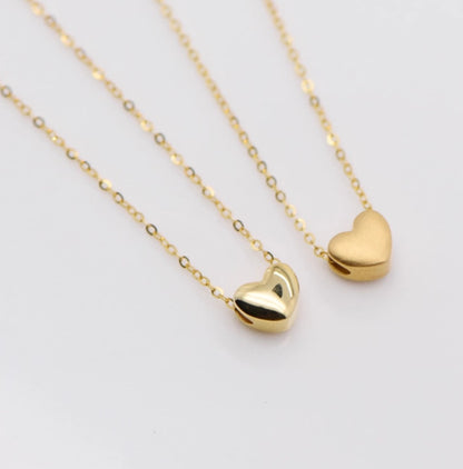 K18YG WG PG ハートチャーム 鏡面 艶消し やすり加工 18K YG パーツ ペンダント ハート イエローゴールド ホワイトゴールド ピンクゴールド