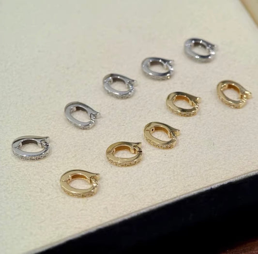 K18YG WG バチカン ダイヤモンド ダイヤ 18K YG K18 チェーンパーツ イエローゴールド ホワイトゴールド ペンダントホルダー クリッカー