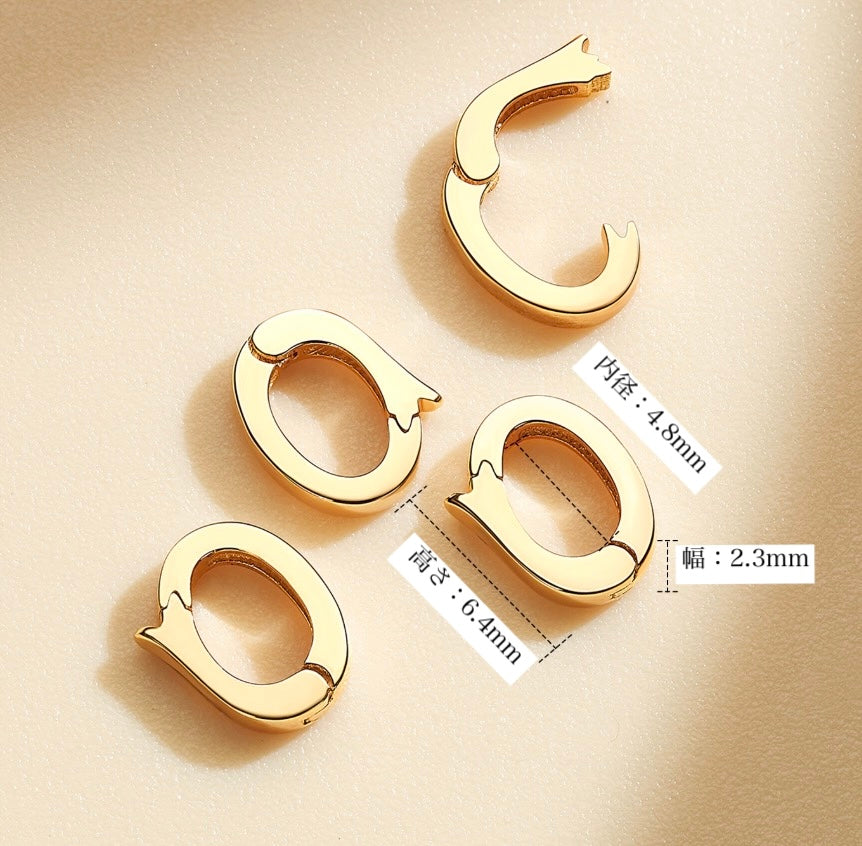 K18YG WG バチカン オーバル 18K YG K18 パーツ イエローゴールド ホワイトゴールド クラスプ 繋ぎ チェーンパーツ クリッカー