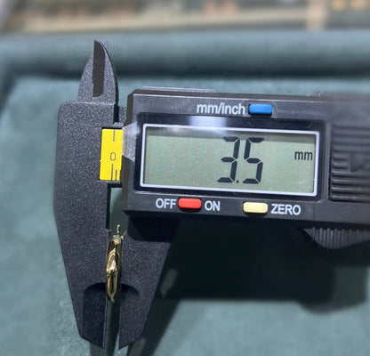 18k gold jewelry earrings heart hollow