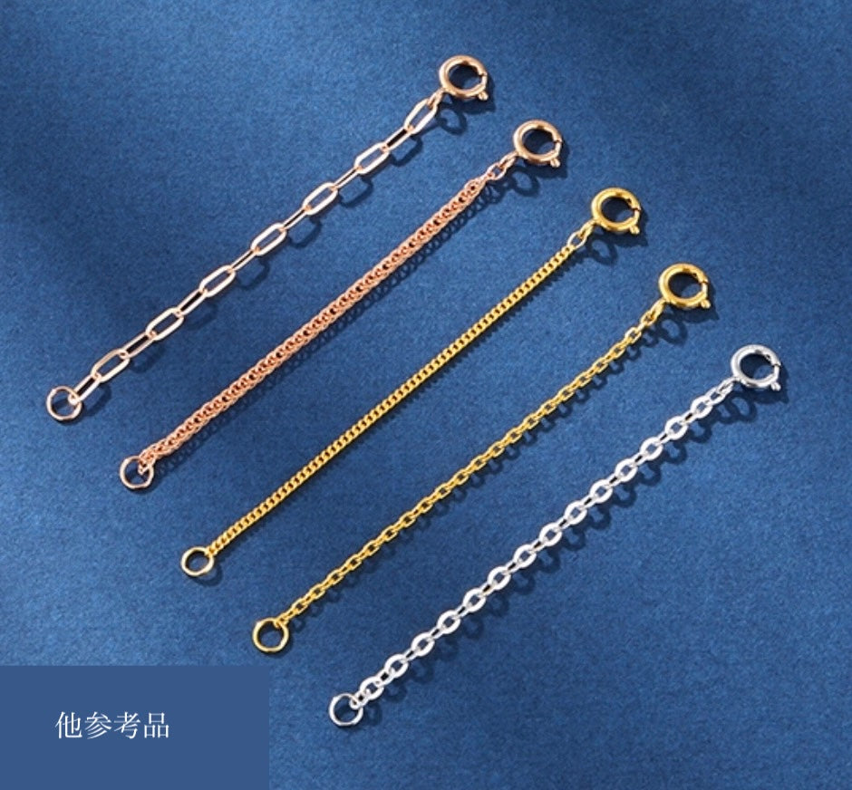 18k gold jewelry adjuster rope chain