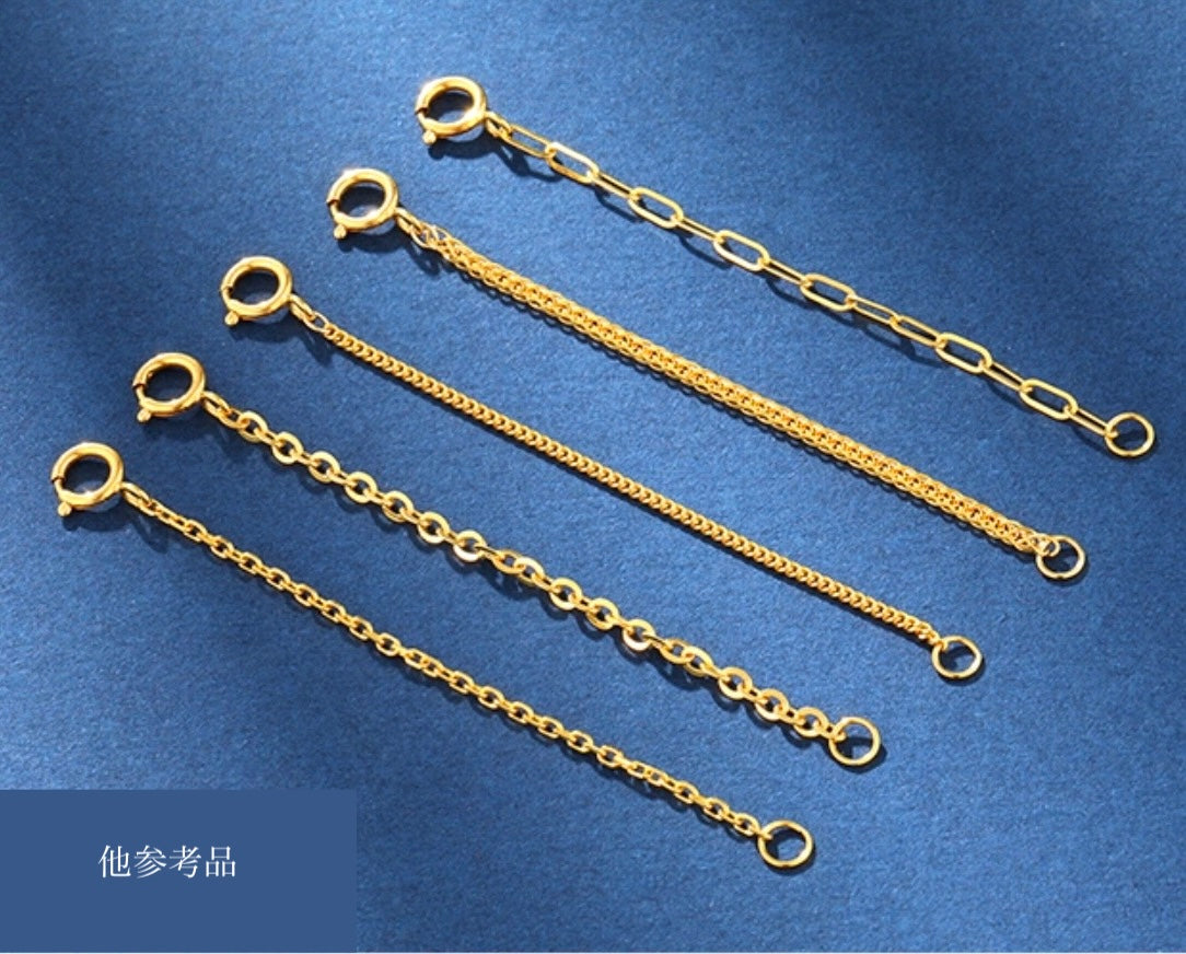 18k gold jewelry adjuster rope chain