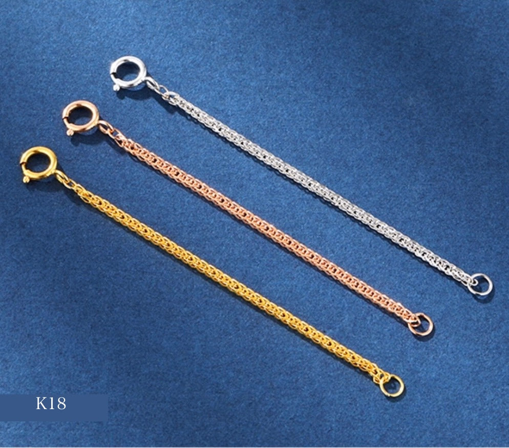 18k gold jewelry adjuster rope chain