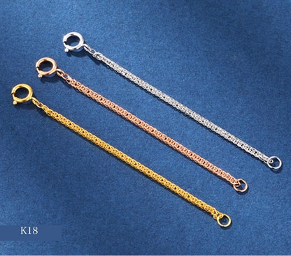 18k gold jewelry adjuster rope chain