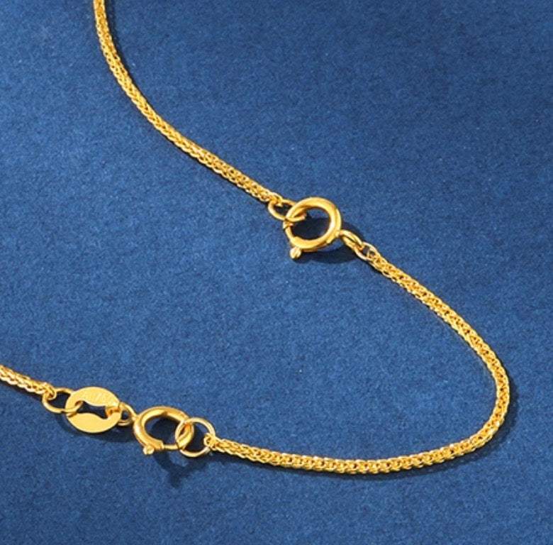 18k gold jewelry adjuster rope chain
