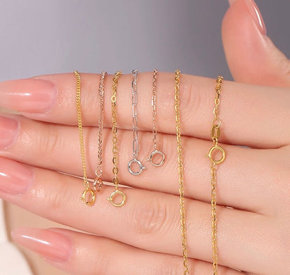 18k gold jewelry adjuster rope chain