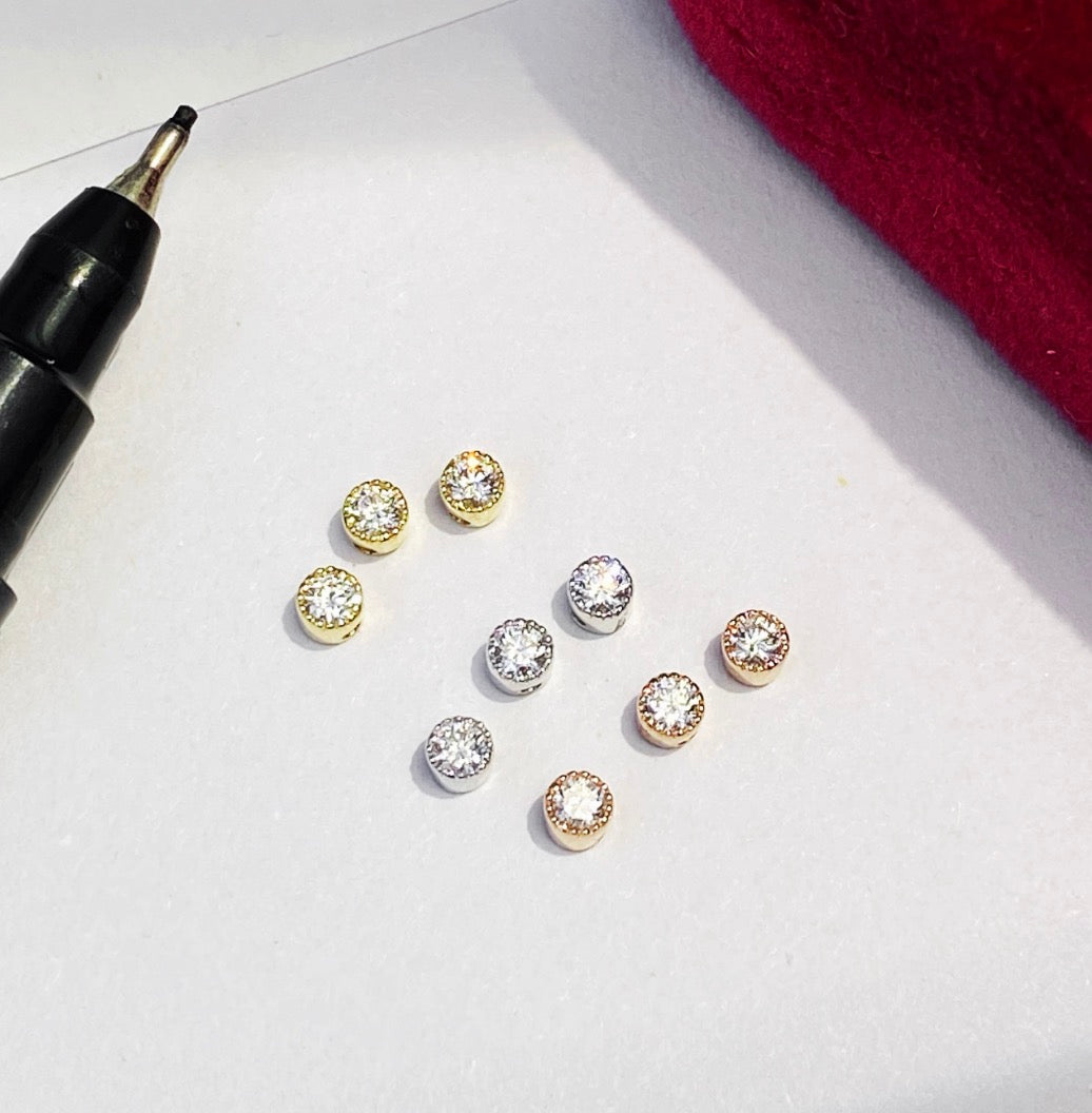 18k gold jewelry diamond charm