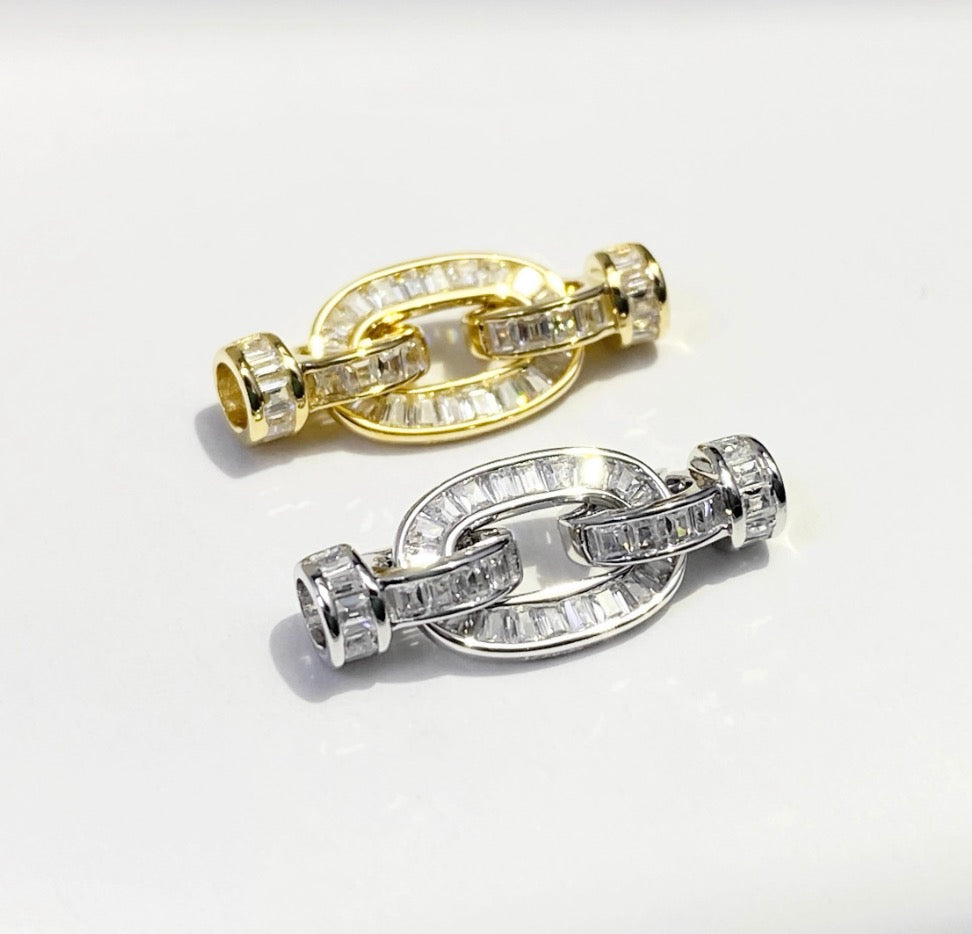 18k gold jewelry parts zircon