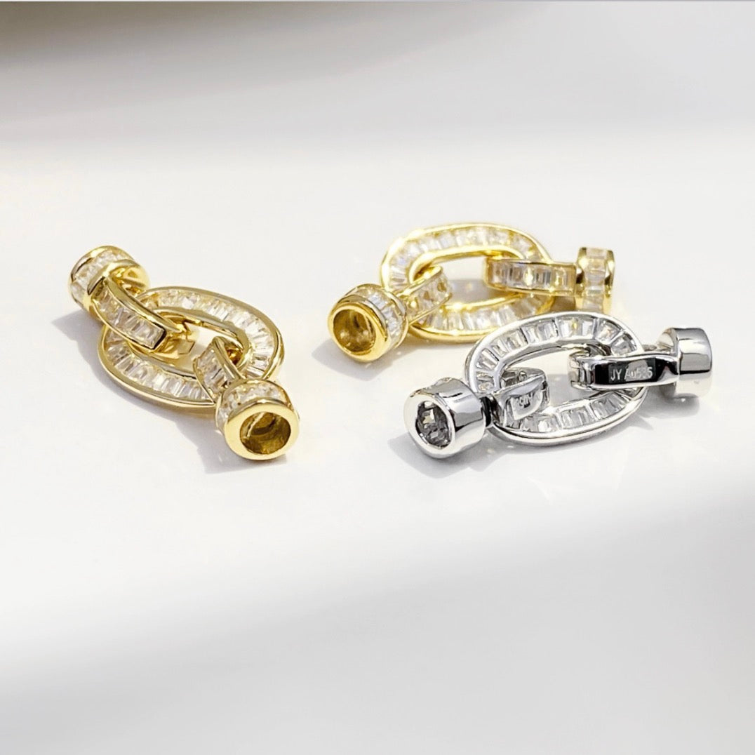 18k gold jewelry parts zircon