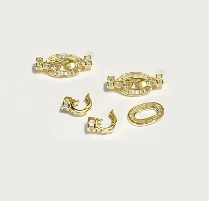 18k gold jewelry parts zircon