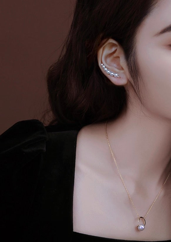 18k gold ear cuff akoya pearls