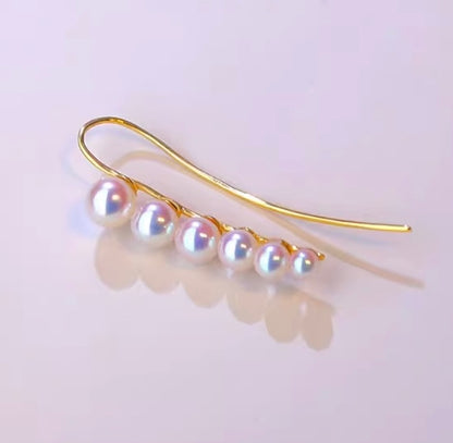 18k gold ear cuff akoya pearls