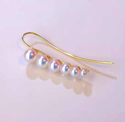 18k gold ear cuff akoya pearls