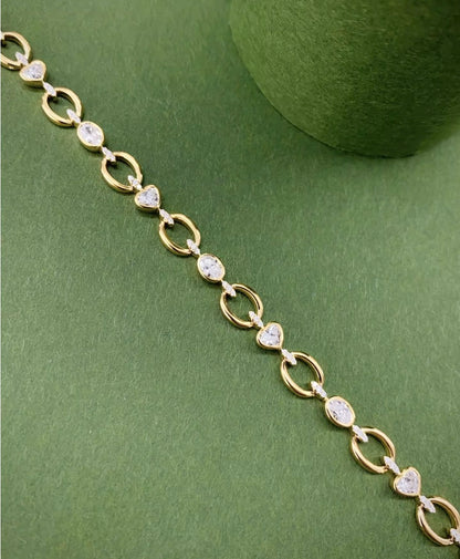 K18YG オーバル ダイヤモンド ブレスレット