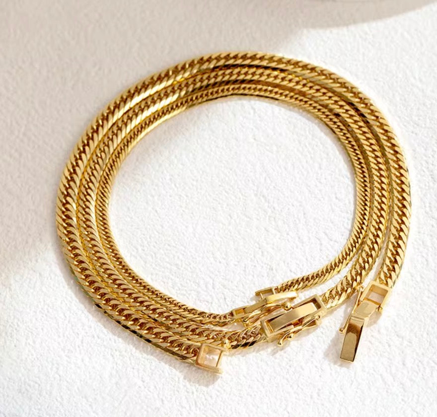 K18YG 喜平ブレスレット 【2.6mm】喜平チェーン 18K レディース シンプル 細め 華奢 YG イエローゴールド ブレス 喜平 ブレスレット