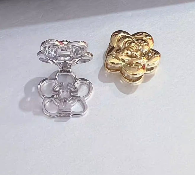 K18YG WG ペンダント カメリア 薔薇 花 18K YG イエローゴールド WG ホワイトゴールド ネックレスチャーム ブレスレットチャーム パーツ