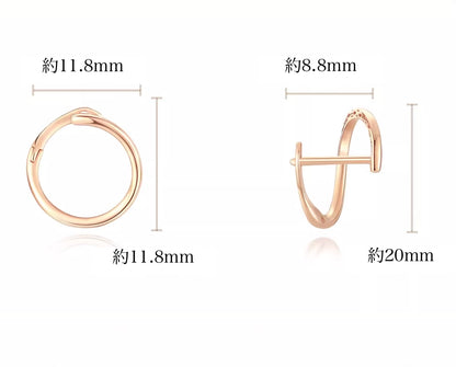 K18YG WG PG フープピアス シングルピアス 片耳 リングピアス イエローゴールド 18K ホワイトゴールド ピンクゴールド