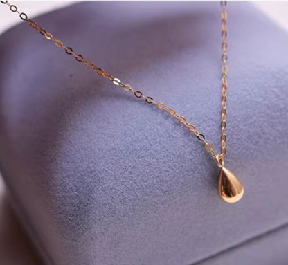 K18YG ティアドロップ ネックレス ペンダント 小ぶり シンプル 小さめ 雫 18k ペンダント