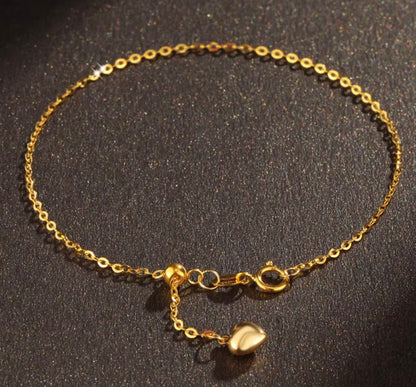 k18yg wg pg chain bracelet heart