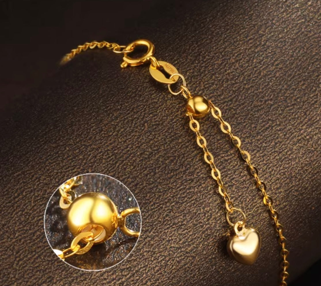 k18yg wg pg chain bracelet sliding adjuster