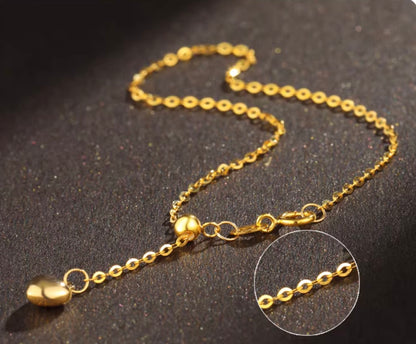 k18yg wg pg azuki chain bracelet heart