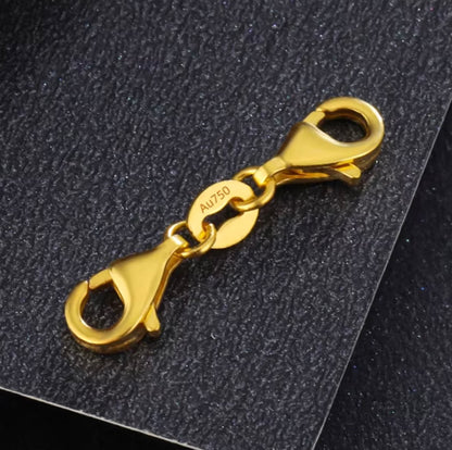 K18YG WG PG ロブスタークラスプ 引き輪 連結パーツ 着脱 長さ調整 両端ロブスター ネックレスパーツ 繋ぎ