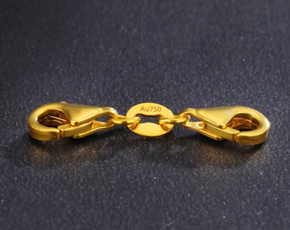 K18YG WG PG ロブスタークラスプ 引き輪 連結パーツ 着脱 長さ調整 両端ロブスター ネックレスパーツ 繋ぎ