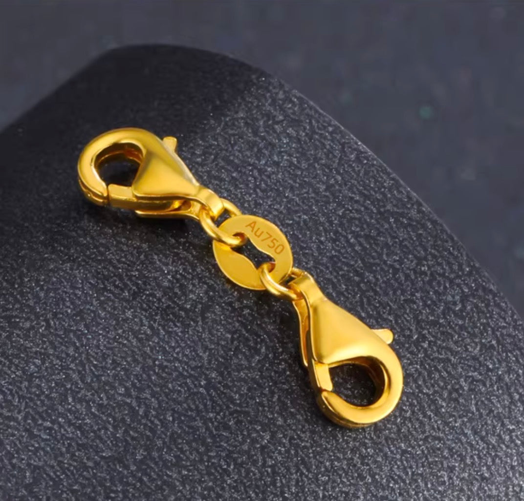 K18YG WG PG ロブスタークラスプ 引き輪 連結パーツ 着脱 長さ調整 両端ロブスター ネックレスパーツ 繋ぎ
