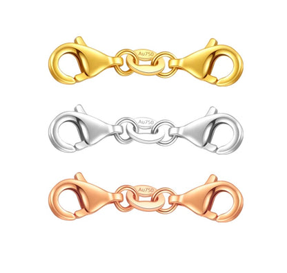 K18YG WG PG ロブスタークラスプ 引き輪 連結パーツ 着脱 長さ調整 両端ロブスター ネックレスパーツ 繋ぎ