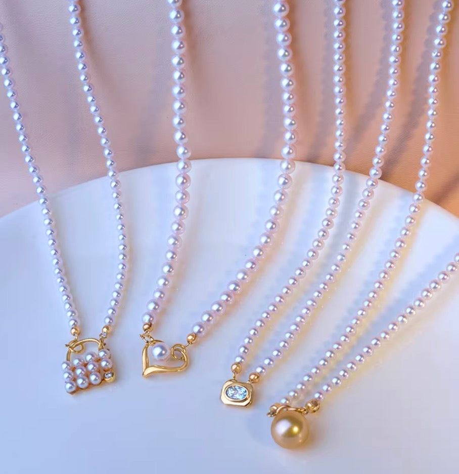 K18YG あこや真珠 パール ハート ペンダント イエローゴールド YG 18K あこや アコヤ真珠 ネックレスチャーム チャーム