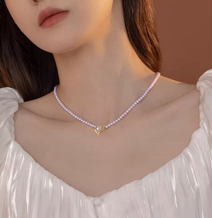 K18YG あこや真珠 パール ハート ペンダント イエローゴールド YG 18K あこや アコヤ真珠 ネックレスチャーム チャーム