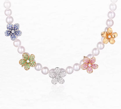 K18YG ペンダント チャーム 花 バチカン パーツ 18K ダイヤモンド ダイヤ チェーンパーツ クラスプ K18