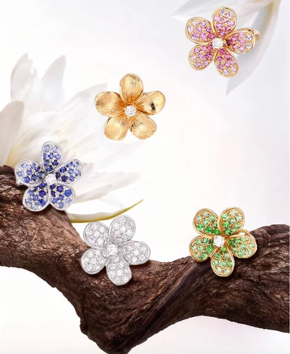 K18YG ペンダント チャーム 花 バチカン パーツ 18K ダイヤモンド ダイヤ チェーンパーツ クラスプ K18