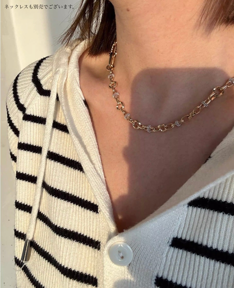 K18YG ブタ鼻 オーバル ブレスレット 18K 18金 イエローゴールド メンズ レディース ブレス ミックスチェーン リンクチェーン 太め