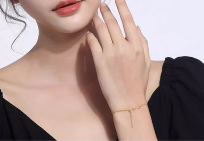 K18YG WG PG ブレスレット 1.5mm~ チェーンブレスレット ショパンチェーン 18k スライド式アジャスターチェーン 調整チェーン