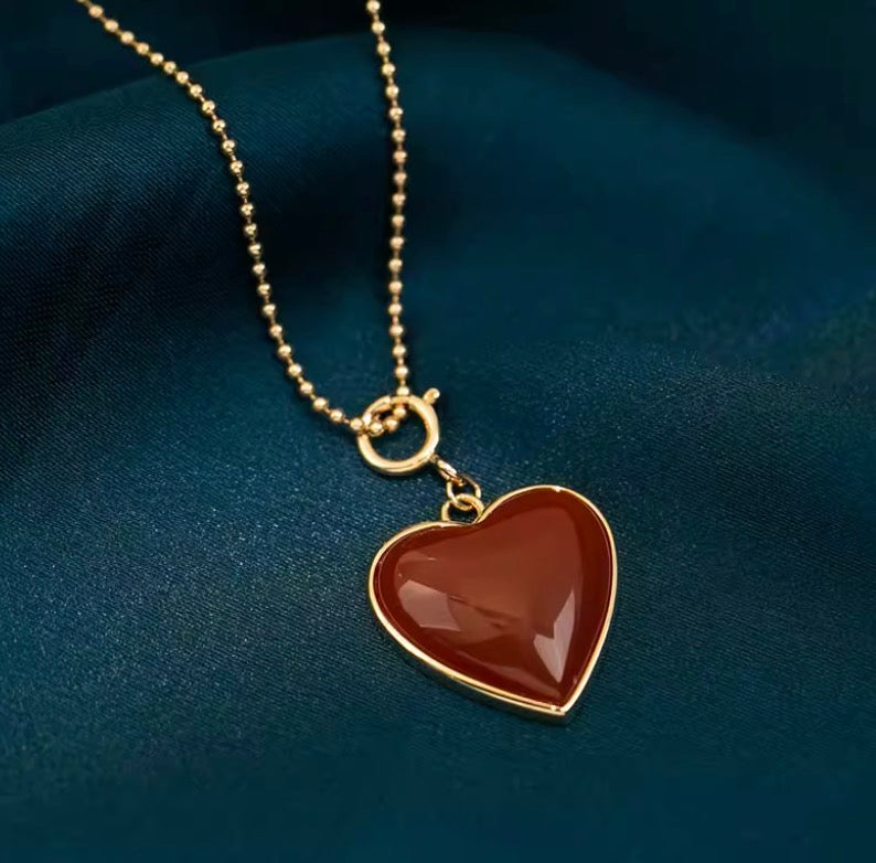 k18yg ぷっくりハート ペンダント
