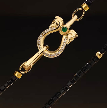 K18YG エメラルド ダイヤモンド 午年 双子馬 クラスプ ペンダント バチカン パーツ 18K イエローゴールド 大きめ 馬モチーフ ホース チャーム