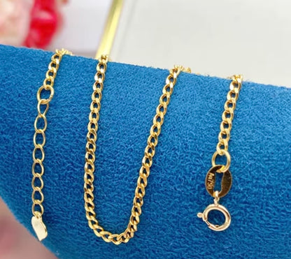 K18YG PG 喜平 喜平チェーン 1.7mm ブレスレット 18K チェーンブレスレット ブレスレットチェーン 16+2.5cm レディース メンズ curb chain