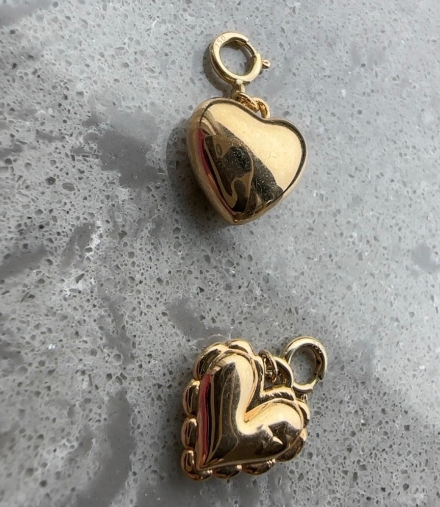 K18YG チャーム ペンダント ハート ティアドロップ 三角形 スクエア エンドパーツ 18k 引き輪
