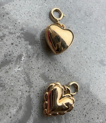 K18YG チャーム ペンダント ハート ティアドロップ 三角形 スクエア エンドパーツ 18k 引き輪