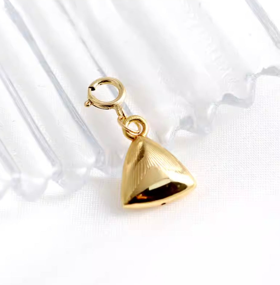 K18YG チャーム ペンダント ハート ティアドロップ 三角形 スクエア エンドパーツ 18k 引き輪