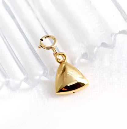 K18YG チャーム ペンダント ハート ティアドロップ 三角形 スクエア エンドパーツ 18k 引き輪