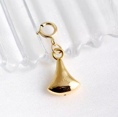 K18YG チャーム ペンダント ハート ティアドロップ 三角形 スクエア エンドパーツ 18k 引き輪