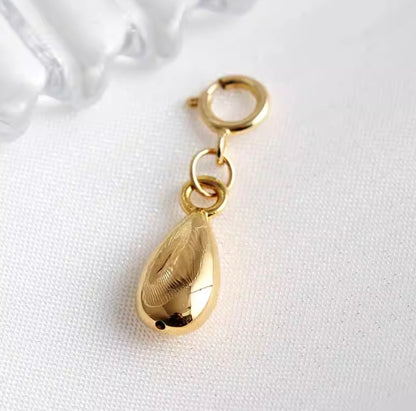 K18YG チャーム ペンダント ハート ティアドロップ 三角形 スクエア エンドパーツ 18k 引き輪