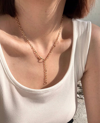 K18YG オーバルチェーン デザインチェーン イエローゴールド ネックレス 18k  メンズ レディース 太め 太い オーバルミックスチェーン