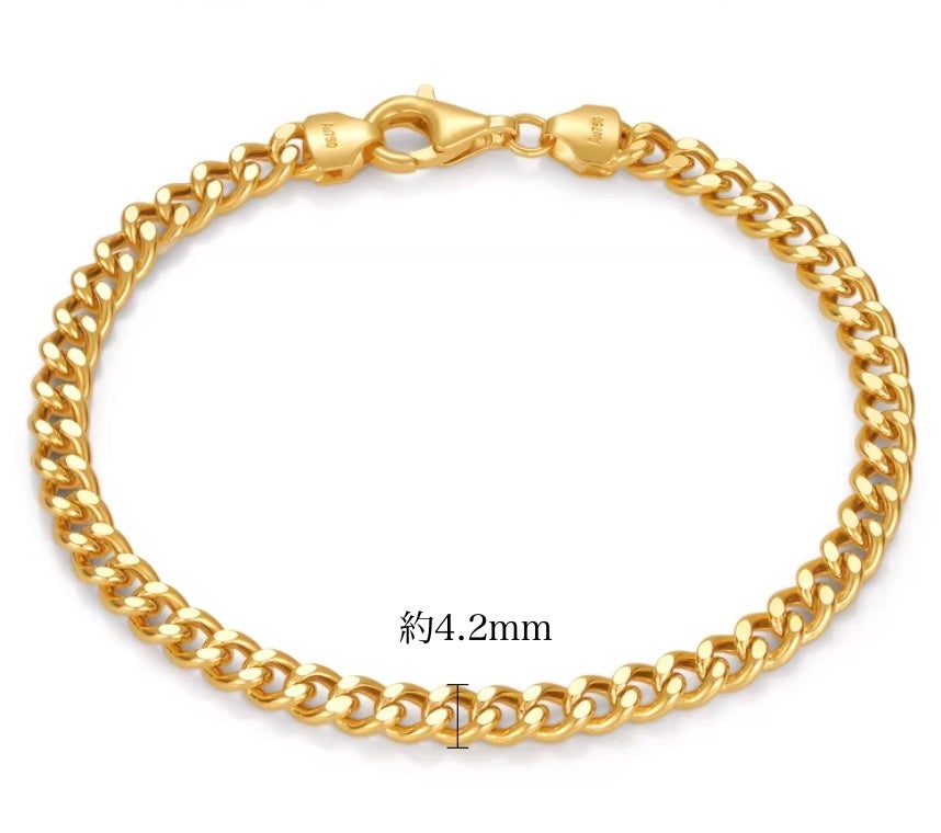 K18YG 喜平チェーン ブレスレット 18K チェーンブレスレット レディース メンズ 太め 喜平 イエローゴールド ブレス