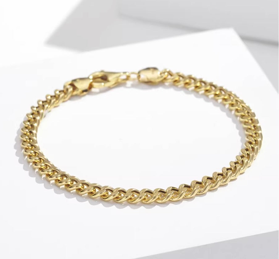 K18YG 喜平チェーン ブレスレット 18K チェーンブレスレット レディース メンズ 太め 喜平 イエローゴールド ブレス